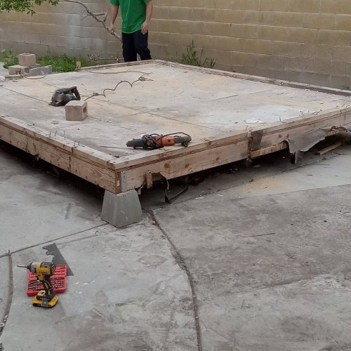 shed foundation removal